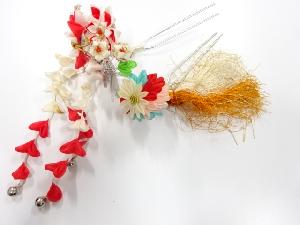 アンティーク　つまみ細工　髪飾りセット